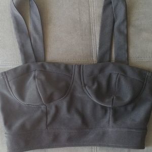 F21 Black Bustier Top